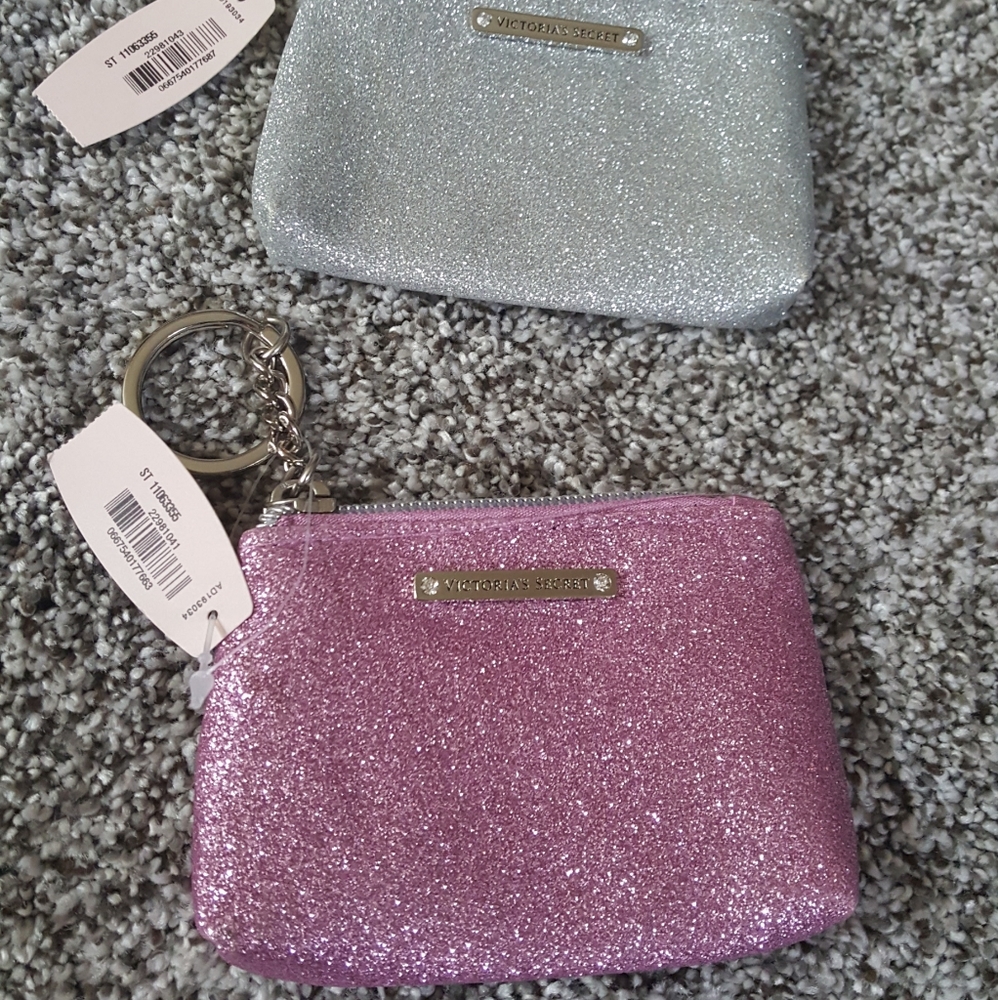2 brand new Victoria's Secret keychain coin pouchs